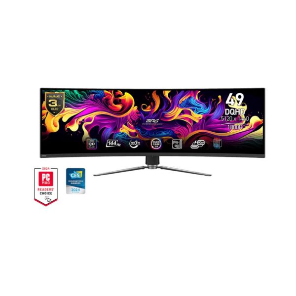 MSI MPG 491CQP QD-OLED 49" (32:9) Curved 1800R Gaming Monitor | 5120 x 1440
